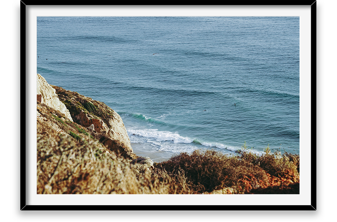 Waves and cliffs, View from cliffs
